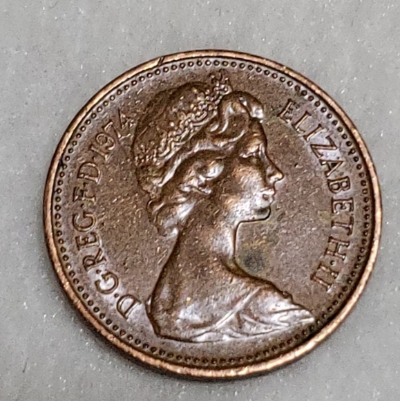 Final price ❗️RARE Elizabeth II DG Red FD 1974 One New Penny - Picture 1 of 3